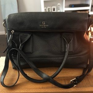 Black Kate Spade pebble leather purse